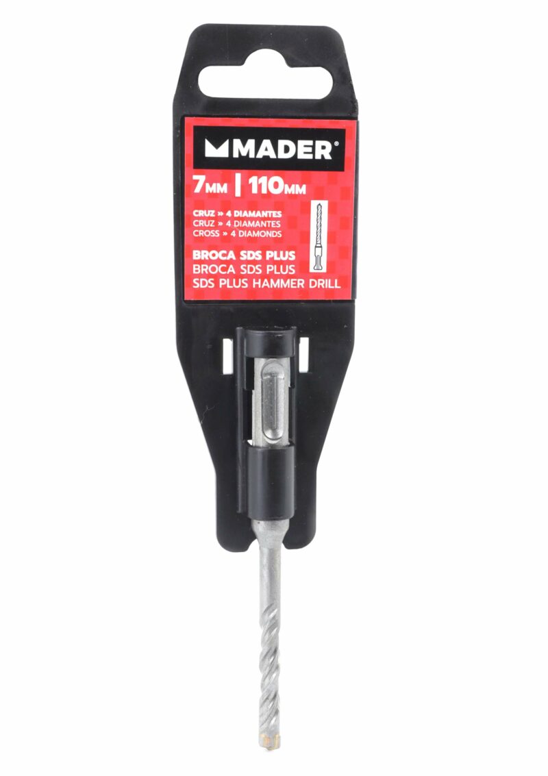 MADER 95794 - Broca para Hormigón, SDS Plus, Cruz, 7x110mm - Imagen 5