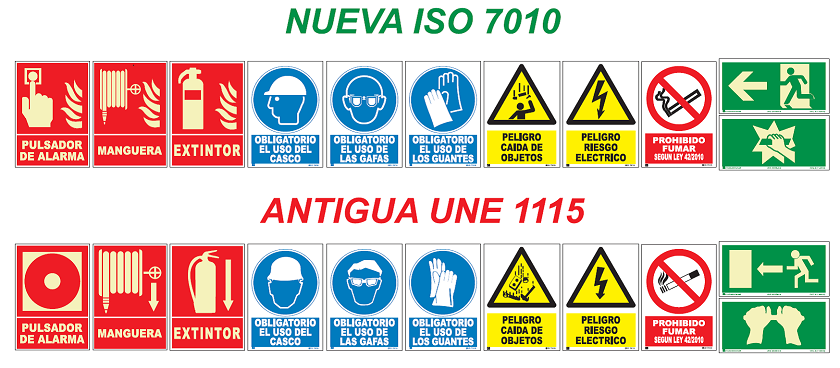 Señalización ISO7010 Vs UNE 1115